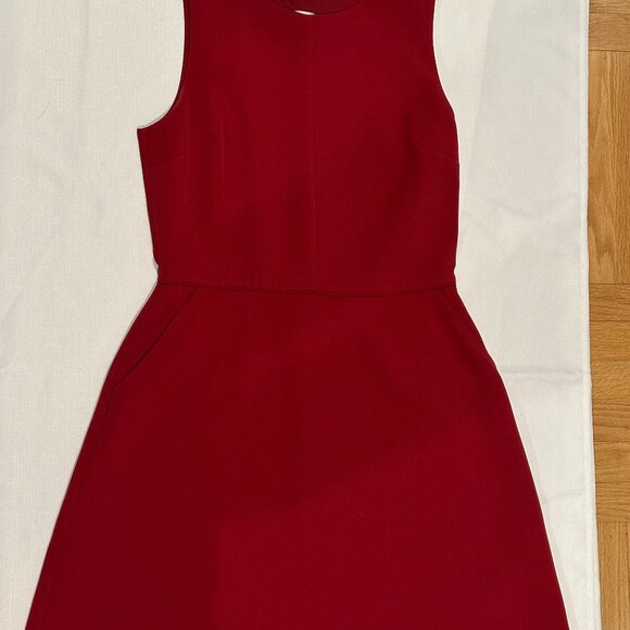 GAP Sleeveless Fit & Flare Dress – Deep Red / Berry - Pockets - Size 6 - Picture 7 of 7